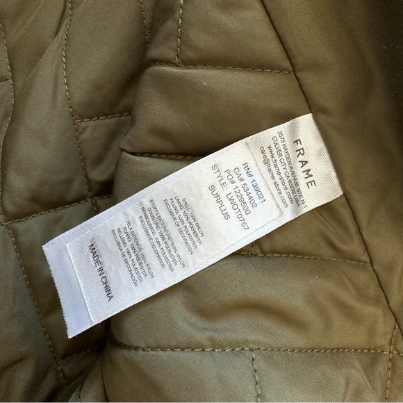 FRAME Quilted Drape Neck Coat/Jacket - Picture 11 of 13